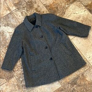 Randi Edward’s Women's Gray Forstmann 100% Wool Coat 16W MADE IN U.S.A.